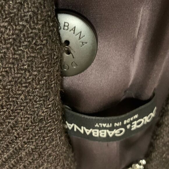 Dolce & Gabbana Wool Tie Belt Long Coat |Size:40| - Picture 7 of 14